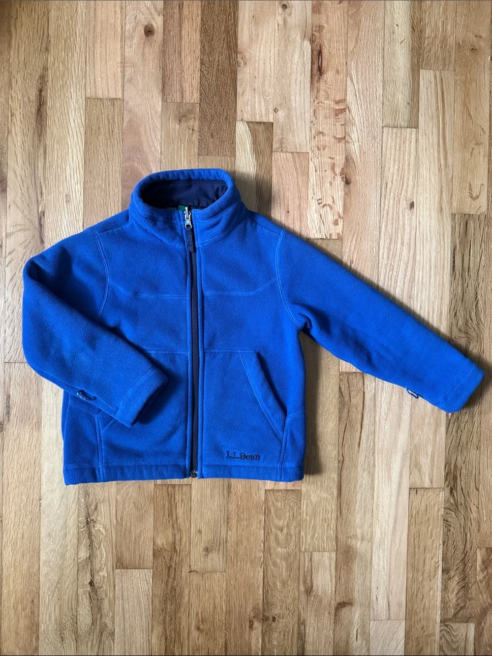 L.L. Bean Bright Blue Kids Full-Zip Fleece Jacket